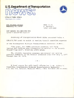 US Department of Transportation News Office of Public Affairs UMTA 1078 DOT Awards 29 Million for Detroit