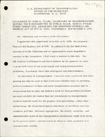 Statement of John A Volpe Secretary of Transportation before the Subcommittee on Public Roads