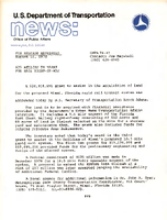 US Department of Transportation News Office of Public Affairs UMTA 7847 25 Million to Miami for Rail RightofWay