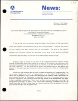 Remarks Prepared for Delivery by Secretary of Transportation Elizabeth Hanford Dole to the Regional Airline Association