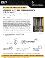 Technology Deployed in MATC Asphalt Mixture Performance Tester AMPT