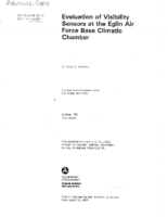Evaluation of Visibility Sensors at the Eglin Air Force Base Climatic Chamber