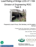 Load Rating of Bridge LOG471184 Engineering Research Services 20172020 Task 5