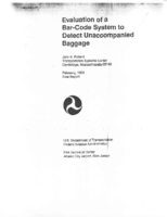 Evaluation of a barcode system to detect unaccompanied baggage