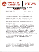 Department of Transportation News Urban Mass Transportation Administration UMTA 4274
