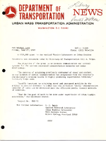 Department of Transportation News Urban Mass Transportation Administration DOT 14369