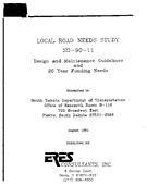 Local Road Needs Study  Design and Maintenance Guidelines and 20 Year Funding Needs