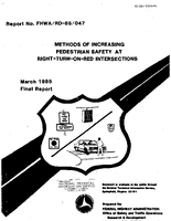 Methods of Increasing Pedestrian Safety at RightTurnonRed Intersections  Final Report