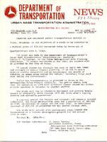 Department of Transportation News Urban Mass Transportation Administration DOT 14469