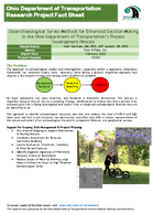 Geoarchaeological Survey Methods for Enhanced DecisionMaking in the Ohio Department of Transportations Project Development Process Fact Sheet
