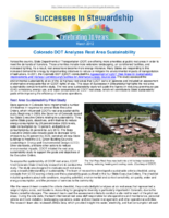 Successes in Stewardship  Colorado DOT Analyzes Rest Area Sustainability