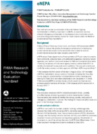 FHWA Research and Technology Evaluation TechBrief eNEPA