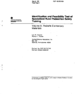 Identification and Feasibility Test of Specialized Rural Pedestrian Safety Training Volume 2 PEDSAFE Elementary Materials