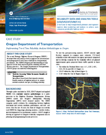 Case Study Oregon Department of Transportation Implementing Travel Time Reliability Analysis Methodologies in Oregon