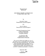 Analysis of traffic accident data in Kentucky 19861990