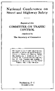 Report of the Committee on Traffic Control
