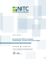 Assessing State Efforts to Integrate Transportation Land Use and Climate Change