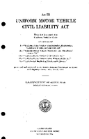 Uniform Motor Vehicle Civil Liability Act