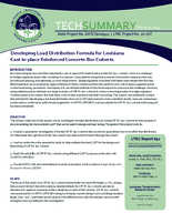 Developing Load Distribution Formula for Louisiana CastinPlace Reinforced Concrete Box Culverts Technical Summary