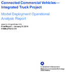 Connected commercial vehiclesintegrated truck project  model deployment operational analysis report