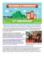 Successes in Stewardship  Indiana Bat and Northern LongEared Bat Programmatic Consultation Streamlines Project Delivery and Improves Conservation Outcomes