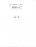 Deputy Secretary of Transportation Jim Burnley Speeches August 1985