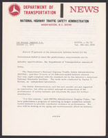 NHTSA News Releases OctoberDecember 1972