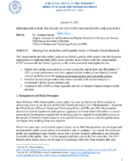 Memorandum for the Heads of Executive Departments and Agencies Ensuring Free Immediate and Equitable Access to Federally Funded Research