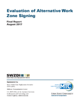 Evaluation of Alternative Work Zone Signing