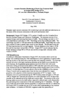 Acoustic Emission Monitoring of North East Trunnion Shaft on Oregon DOT Bridge 1377A I5 Over the Columbia River Portland Oregon