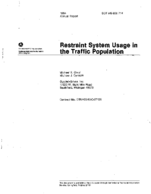 Restraint System Usage in the Traffic Population 1984 Annual Report