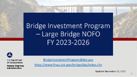 Bridge Investment Program  Large Bridge NOFO FY 20232026