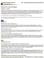 Human Environment Digest October 4 2018