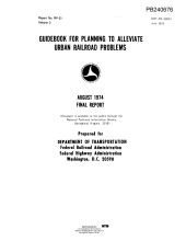 Guidebook for Planning To Alleviate Urban Railroad Problems Volume 3