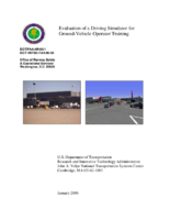 Evaluation of a driving simulator for groundvehicle operator training