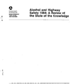 Alcohol and Highway Safety 1984 A Review of the State of the Knowledge