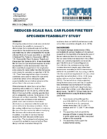 ReducedScale Rail Car Floor Fire Test Specimen Feasibility Study