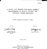 A device and method for rapid indirect measurement of human systolic and diastolic blood pressures