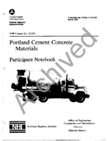 Portland Cement Concrete Materials Participant Notebook