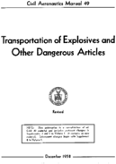 CAM 49 Transportation Of Explosives And Other Dangerous Articles 1958