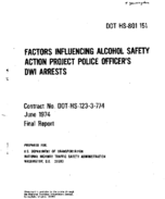 Factors Influencing Alcohol Safety Action Project Police Officers DWI Arrests