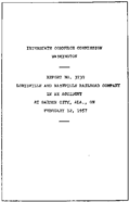 Interstate Commerce Commision Report of the Accident  Investigation Occuring on the LOUISVILLE AND NASHVILLE RAILROAD COMPANY GARDEN CITY ALA