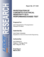 Investigation of Concrete Electrical Resistivity as a PerformanceBased Test