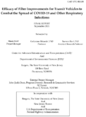 Efficacy of Filter Improvements for Transit Vehicles to Combat the Spread of COVID19 and Other Respiratory Infections