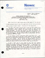Remarks Prepared for Delivery by Secretary of Transportation Elizabeth Hanford Dole Cedar RapidsMarion Area Transportation Club Reception