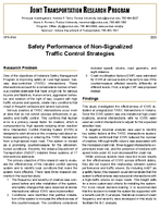 Safety Performance of NonSignalized Traffic Control Strategies Brief