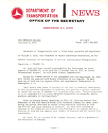 Department of Transportation News Releases for September 1971