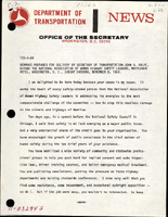 Remarks Prepared for Delivery by Secretary of Transportation John A Volpe before the National Association of Women Highway Safety Leaders