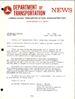 Department of Transportation News Urban Mass Transportation Administration DOT 7969