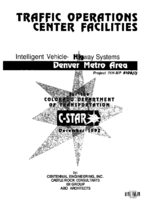 Intelligent Vehicle Highway Systems Denver Metro Area Traffic Operations Center Facilities